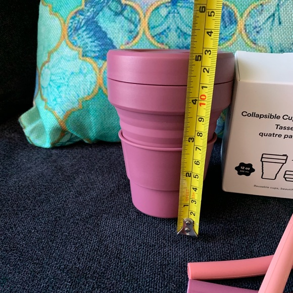 Stojo Collapsible Cup with four Reusable Straws - Picture 3 of 9